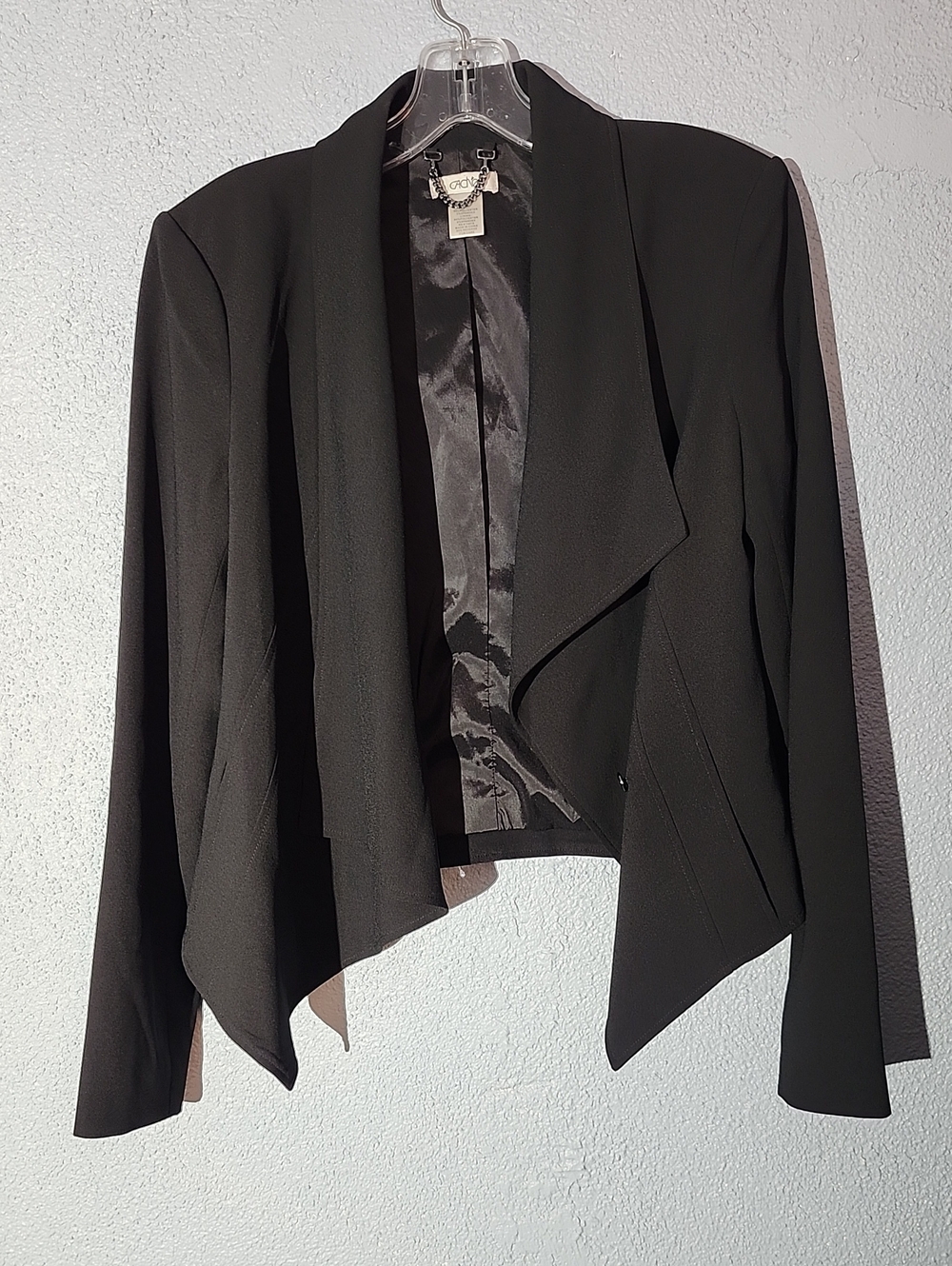 Cache Black Draped Open-Front Women's Blazer